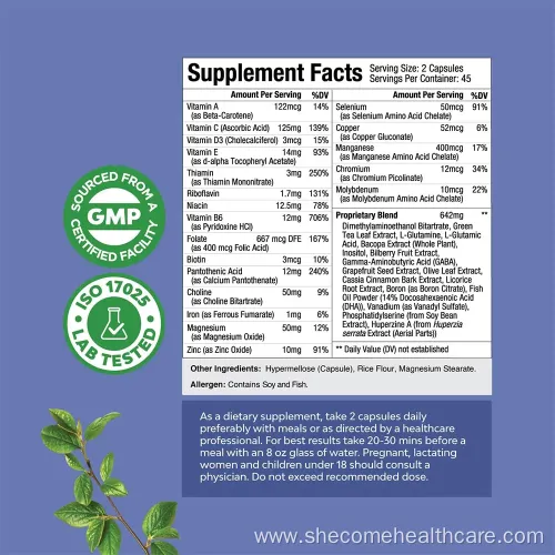 Private Label OEM Neuro Health Brain Capsule Focus Formula for Help Improve Memory Aids Cognitive Health

**Title:** Neuro Health Brain Capsule for Improved Memory and Cognitive Function